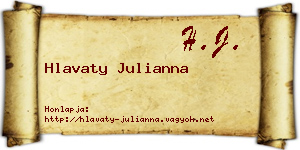 Hlavaty Julianna névjegykártya
